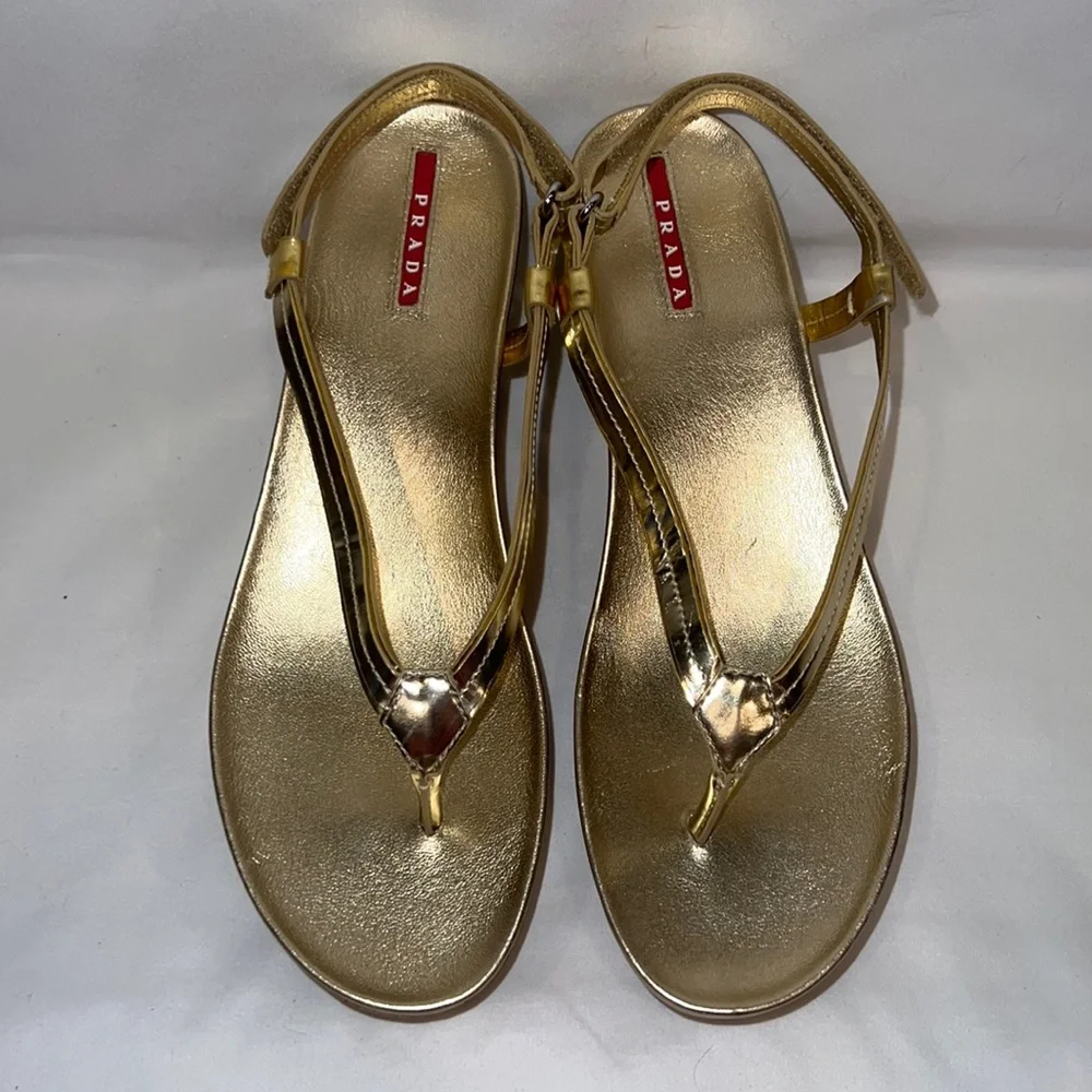 Prada cork wedge sandals with dust bag - Picture 2 of 4